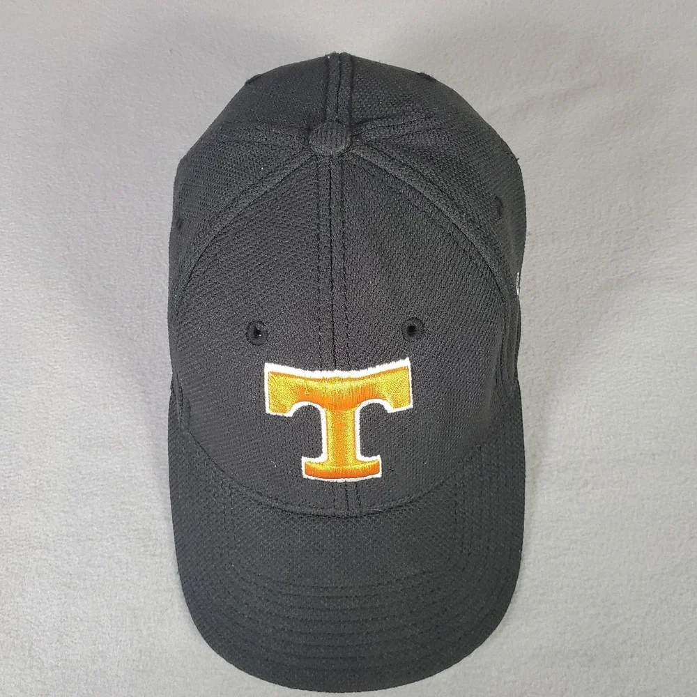 Tennessee Volunteers New Era Cap Hat S/M Fitted Black Orange Stitched Wool Blend